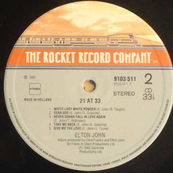 LP Elton John: 21 At 33