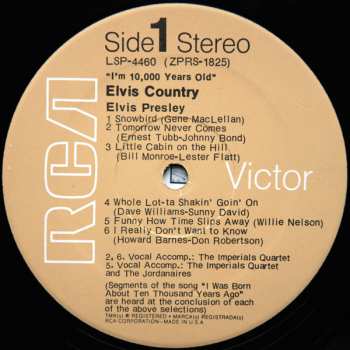 LP Elvis Presley: Elvis Country (I'm 10,000 Years Old)