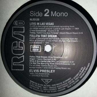 LP Elvis Presley: Love Me Tender / Love In Las Vegas / Follow That Dream