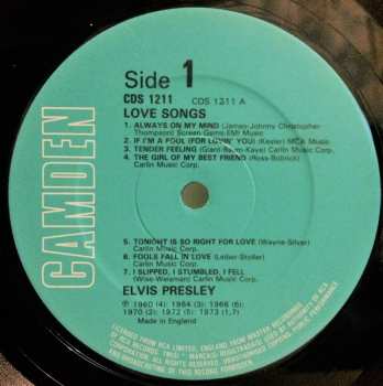 LP Elvis Presley: Love Songs
