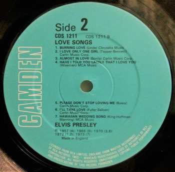 LP Elvis Presley: Love Songs