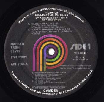 LP Elvis Presley: Mahalo From Elvis