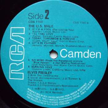 LP Elvis Presley: The U.S. Male
