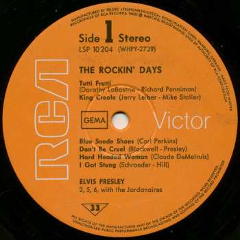 LP Elvis Presley: The Rockin' Days