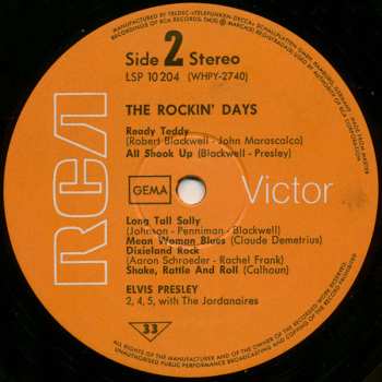 LP Elvis Presley: The Rockin' Days