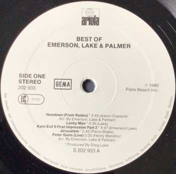 LP Emerson, Lake & Palmer: The Best Of Emerson Lake & Palmer