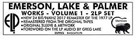 2LP Emerson, Lake & Palmer: Works (Volume 1)