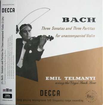 3LP/Coffret Johann Sebastian Bach: Three Sonatas And Three Partitas For Unaccompanied Violin