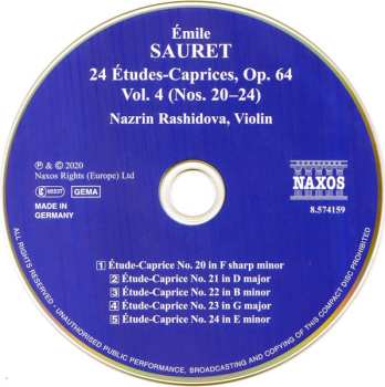 CD Nazrin Rashidova: 24 Etudes-Caprices, Op. 64 Vol. 4 (Nos. 20-24)