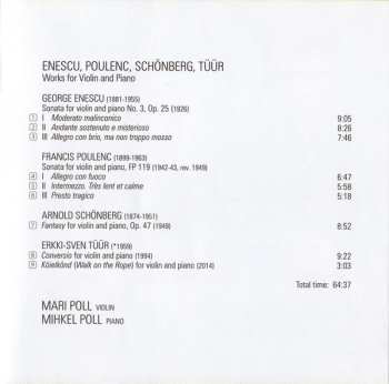 CD Arnold Schoenberg: Works For Violin And Piano
