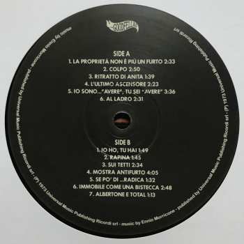 LP Ennio Morricone: La Proprieta' Non E' Piu' Un Furto (Colonna Sonora Originale Del Film)