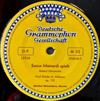 LP Enrico Mainardi: Enrico Mainardi Spielt  