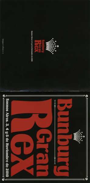 2CD Enrique Bunbury: Gran Rex (Buenos Aires. 3, 4 Y 5 De Noviembre De 2010)