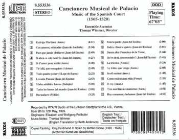 CD Ensemble Accentus: Cancionero Musical de Palacio (Music Of The Spanish Court (1505 - 1520))