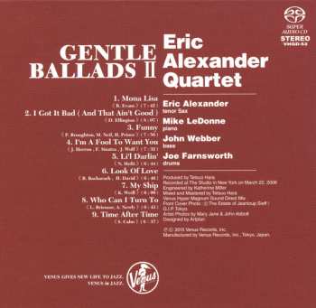 SACD Eric Alexander Quartet: Gentle Ballads II LTD