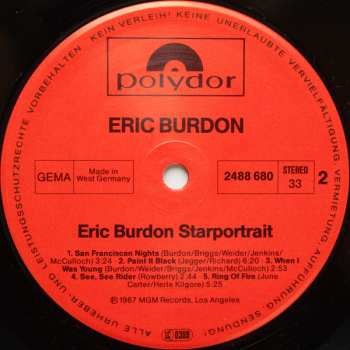 2LP/Coffret Eric Burdon: Starportrait