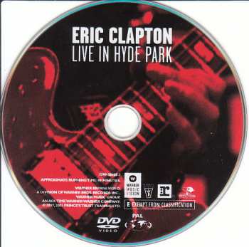 DVD Eric Clapton: Live In Hyde Park
