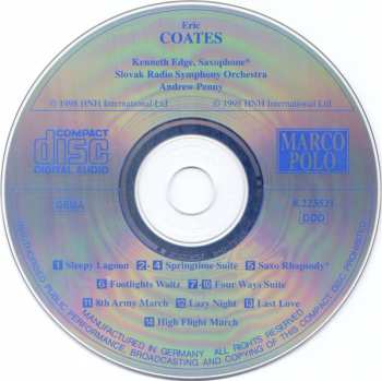 CD Slovak Radio Symphony Orchestra: British Light Music:  Eric Coates