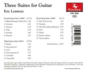 CD Eric Lemieux: Three Suites For Guitar