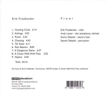 CD Erik Friedlander: Prowl