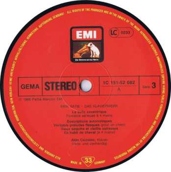 6LP/Coffret Erik Satie: Das Klavierwerk