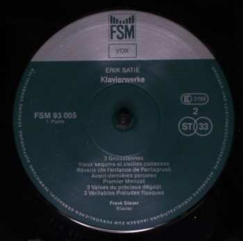 3LP/Coffret Erik Satie: Sämtliche Klavierwerke (Für Soloklavier)