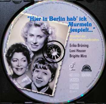 CD Brigitte Mira: "Hier In Berlin Hab' Ick Murmeln Jespielt..."