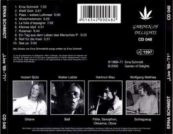 CD Erna Schmidt: Live 69 – 71