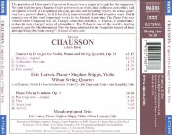 CD Ernest Chausson: Concert In D Major; Piano Trio In G Minor