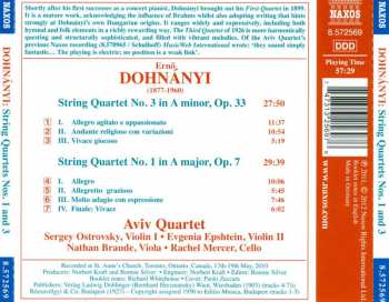 CD Aviv Quartet: String Quartets Nos. 1 And 3