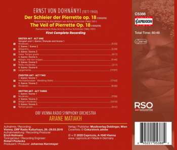 CD ORF Radio-Symphonieorchester Wien: The Veil Of Pierrette = Der Schleier Der Pierrette