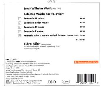 CD Ernst Wilhelm Wolf: Selected Works For Clavier