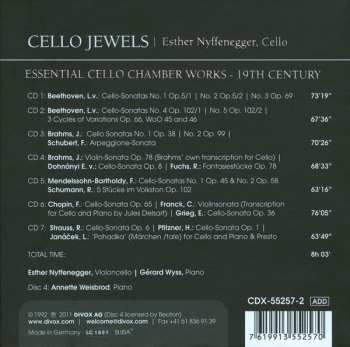 7CD/Coffret Esther Nyffenegger: Cello Jewels - Essential Cello Chamber Works-19th Century