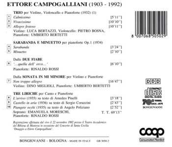 CD Ettore Campogalliani: Composizioni Strumentali E Vocali