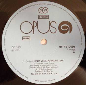 LP Eugen Suchoň: Žalm Zeme Podkarpatskej