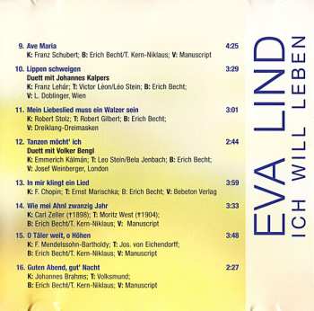CD Eva Lind: Ich Will Leben