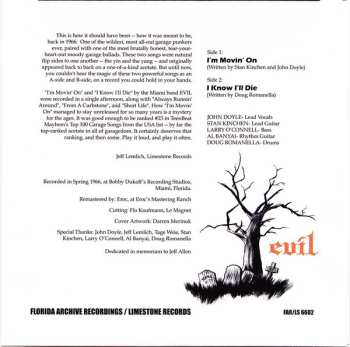 SP The Evil: I'm Movin' On b/w I Know I'll Die