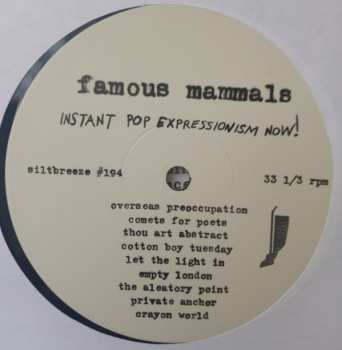 LP Famous Mammals: Instant Pop Expressionism Now!