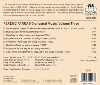 CD Liszt Ferenc Chamber Orchestra: Orchestral Music, Volume Three: Music For Oboe And Strings