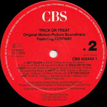 LP Fastway: Trick Or Treat (Original Music Score)