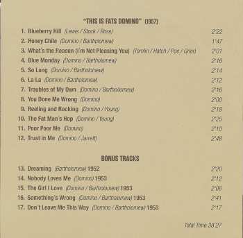 10CD/Coffret Fats Domino: The Fat Man Is Stompin'