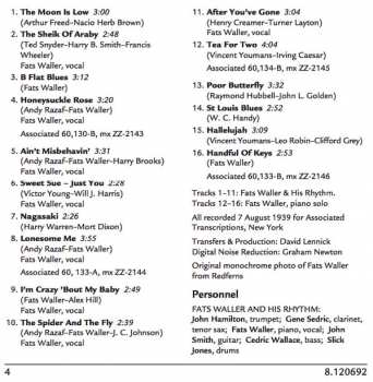 CD Fats Waller: Transcriptions Vol.2 1939