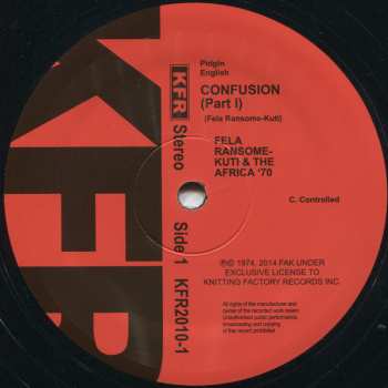 LP Fela Kuti: Confusion