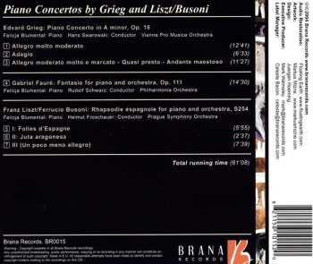 CD Felicja Blumental: Piano Concertos By Grieg And Liszt/Busoni