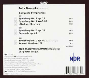 3CD/Coffret Felix Draeseke: Complete Symphonies