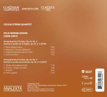 CD Felix Mendelssohn-Bartholdy: Mendelssohn Op. 44 Nos 1, 2