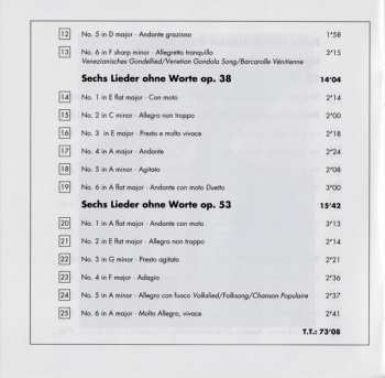 2CD Felix Mendelssohn-Bartholdy: Lieder Ohne Worte ∙ Variations Sérieuses