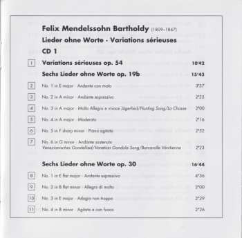 2CD Felix Mendelssohn-Bartholdy: Lieder Ohne Worte ∙ Variations Sérieuses