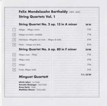 CD Felix Mendelssohn-Bartholdy: String Quartets 2 & 6