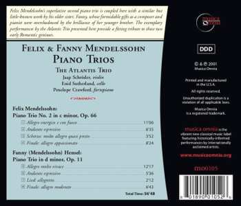 2CD Felix Mendelssohn-Bartholdy: Piano Trios